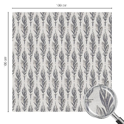 Pellicola adesiva effetto vetrata colorata Piume eleganti