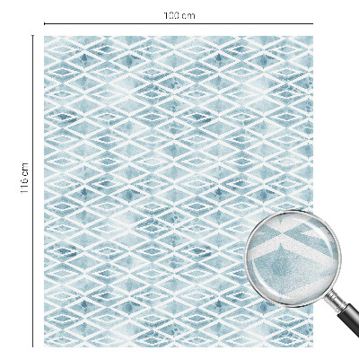 Pellicola adesiva effetto vetrata colorata Rombi blu