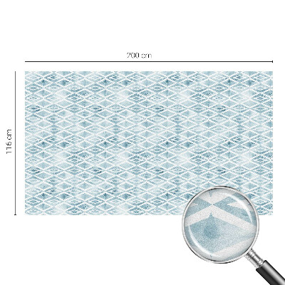 Pellicola adesiva effetto vetrata colorata Rombi blu