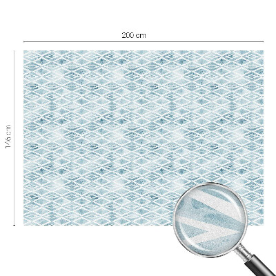 Pellicola adesiva effetto vetrata colorata Rombi blu