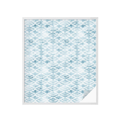 Pellicola adesiva effetto vetrata colorata Rombi blu