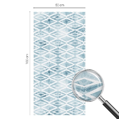 Pellicola adesiva effetto vetrata colorata Rombi blu