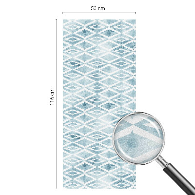 Pellicola adesiva effetto vetrata colorata Rombi blu