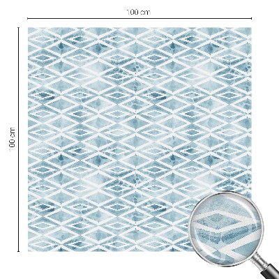 Pellicola adesiva effetto vetrata colorata Rombi blu