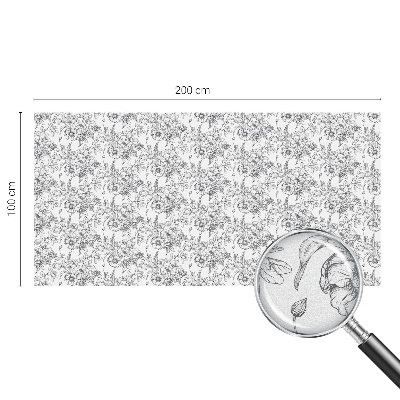 Pellicola per vetri effetto ghiaccio colorato Eleganza floreale