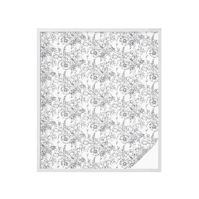 Pellicola per vetri effetto ghiaccio colorato Eleganza floreale