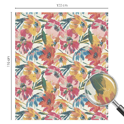 Pellicola per vetri effetto vetrata Esplosione di fiori