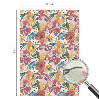 Pellicola per vetri effetto vetrata Esplosione di fiori