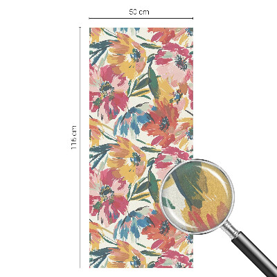 Pellicola per vetri effetto vetrata Esplosione di fiori