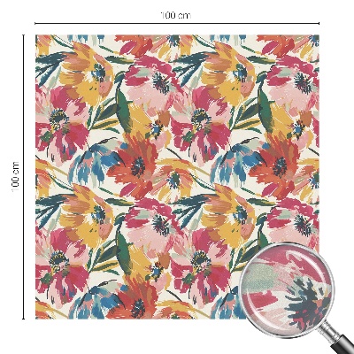 Pellicola per vetri effetto vetrata Esplosione di fiori