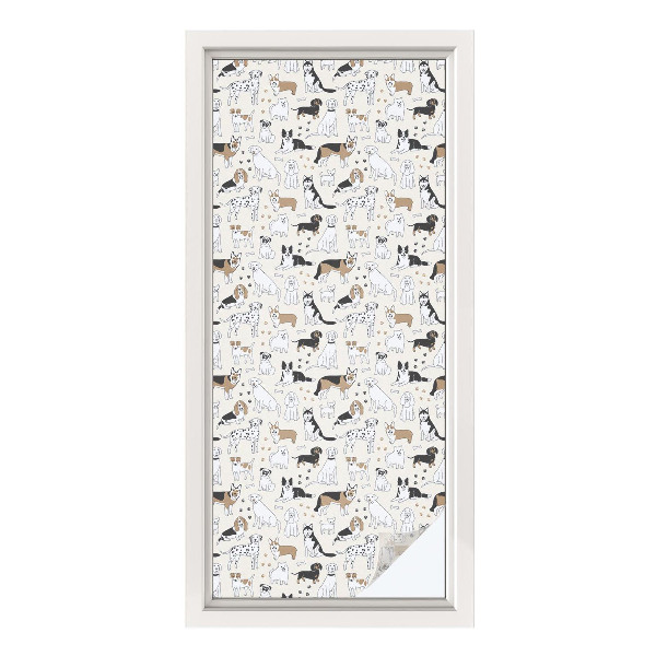 Pellicola per vetri effetto ghiaccio colorato Modelli di cani