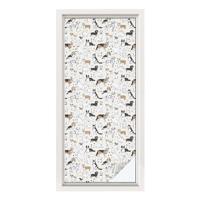 Pellicola per vetri effetto ghiaccio colorato Modelli di cani