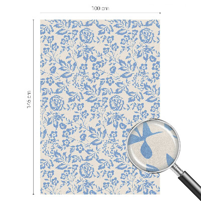 Pellicola per vetri effetto vetrata Fiori foglie