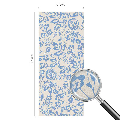 Pellicola per vetri effetto vetrata Fiori foglie