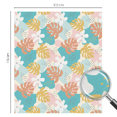 Pellicola adesiva effetto vetrata colorata Natura esotica