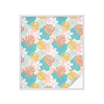 Pellicola adesiva effetto vetrata colorata Natura esotica