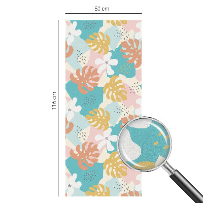 Pellicola adesiva effetto vetrata colorata Natura esotica