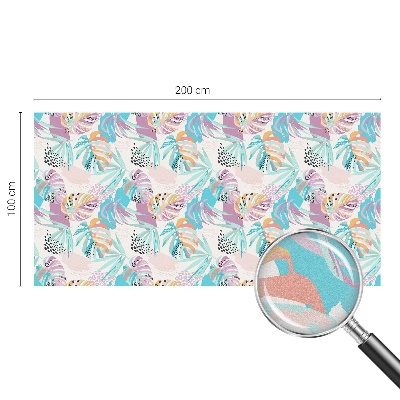 Pellicola per vetri effetto ghiaccio colorato Giungla astratta