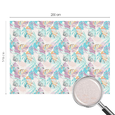 Pellicola per vetri effetto ghiaccio colorato Giungla astratta