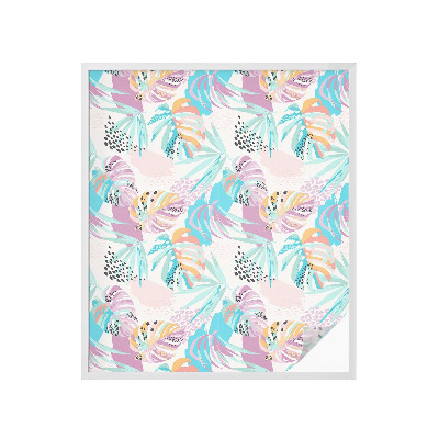 Pellicola per vetri effetto ghiaccio colorato Giungla astratta