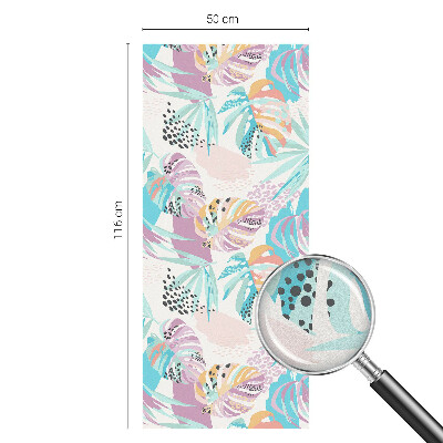 Pellicola per vetri effetto ghiaccio colorato Giungla astratta