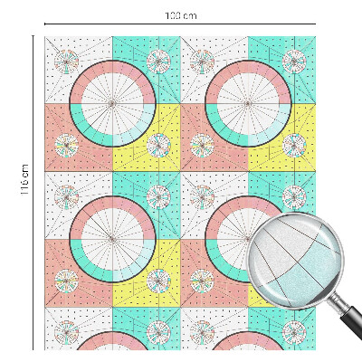 Pellicola adesiva effetto vetrata colorata Cerchi geometrici