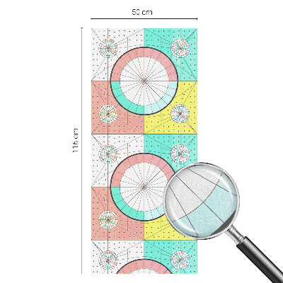 Pellicola adesiva effetto vetrata colorata Cerchi geometrici