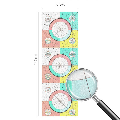 Pellicola adesiva effetto vetrata colorata Cerchi geometrici