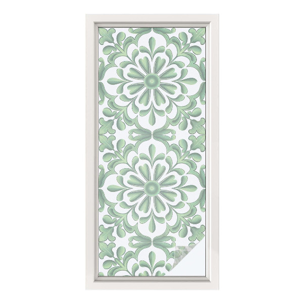 Pellicola per vetri effetto vetrata Foglie verdi