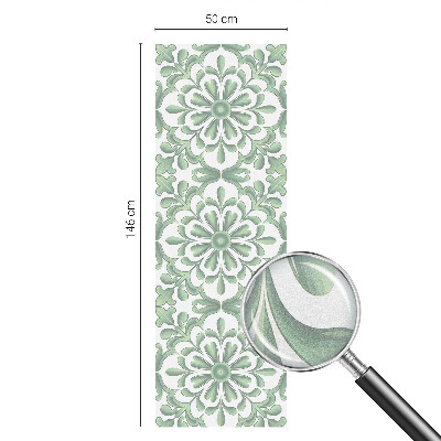 Pellicola per vetri effetto vetrata Foglie verdi