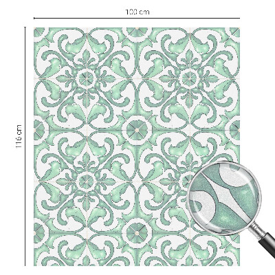 Pellicola per vetri effetto ghiaccio colorato Simmetria verde