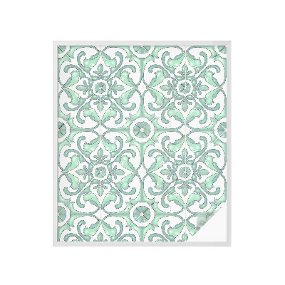 Pellicola per vetri effetto ghiaccio colorato Simmetria verde