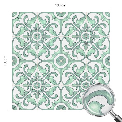 Pellicola per vetri effetto ghiaccio colorato Simmetria verde