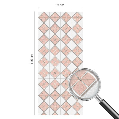 Pellicola per vetri effetto ghiaccio colorato Rombi geometrici
