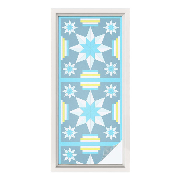 Pellicola adesiva effetto vetrata colorata Motivo a stella