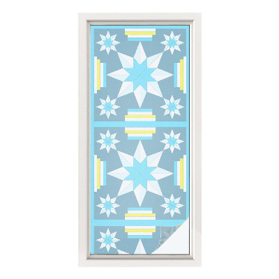 Pellicola adesiva effetto vetrata colorata Motivo a stella