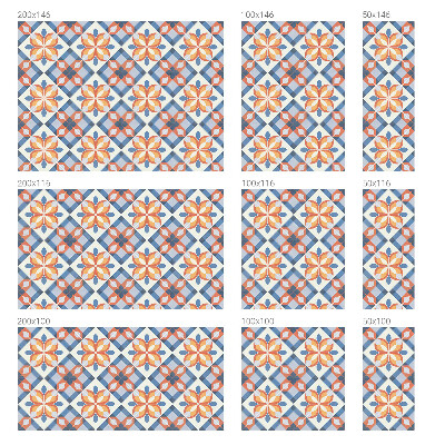 Pellicola per vetri effetto vetrata Simmetria colorata