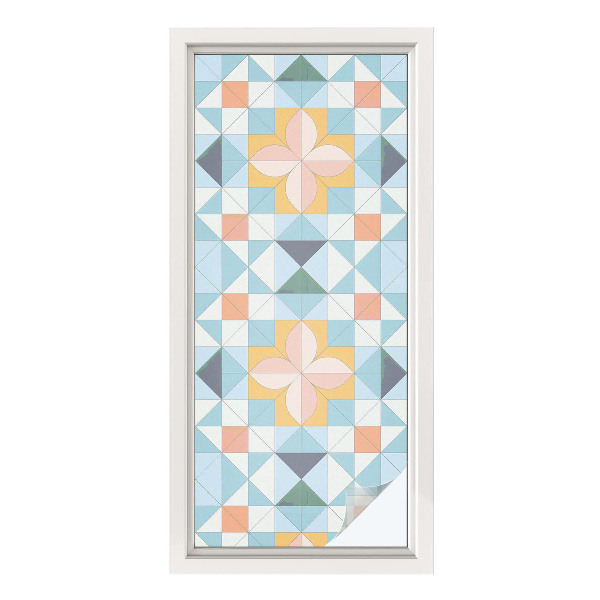 Pellicola adesiva effetto vetrata colorata Geometria colorata