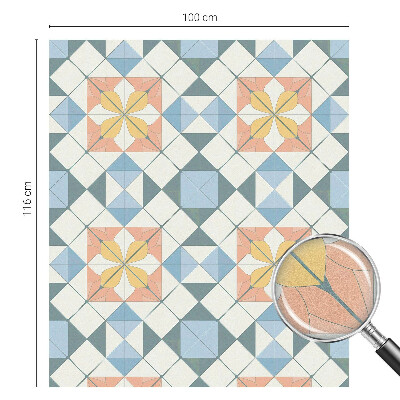 Pellicola per vetri privacy Simmetria colorata