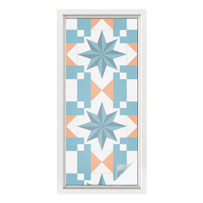 Pellicola per vetri effetto vetrata Stelle blu