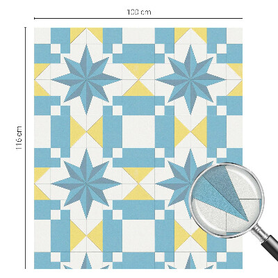 Pellicola adesiva effetto vetrata colorata Stelle blu