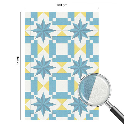 Pellicola adesiva effetto vetrata colorata Stelle blu