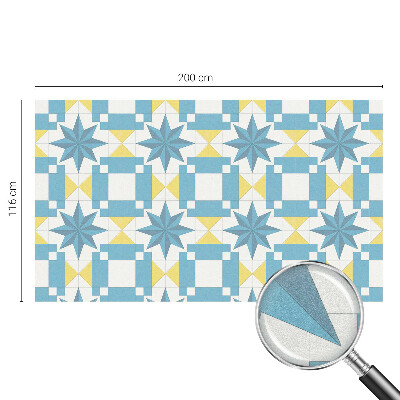 Pellicola adesiva effetto vetrata colorata Stelle blu