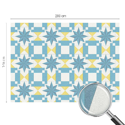 Pellicola adesiva effetto vetrata colorata Stelle blu