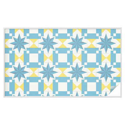 Pellicola adesiva effetto vetrata colorata Stelle blu