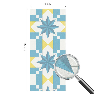 Pellicola adesiva effetto vetrata colorata Stelle blu