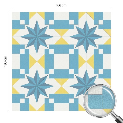 Pellicola adesiva effetto vetrata colorata Stelle blu