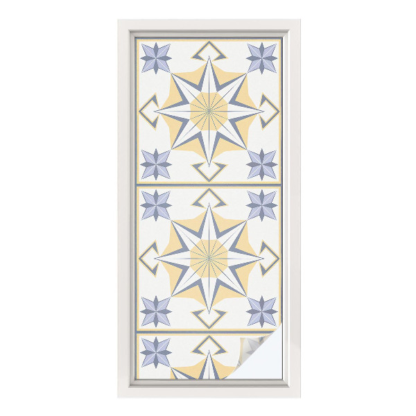 Pellicola per vetri effetto vetrata Stelle geometriche