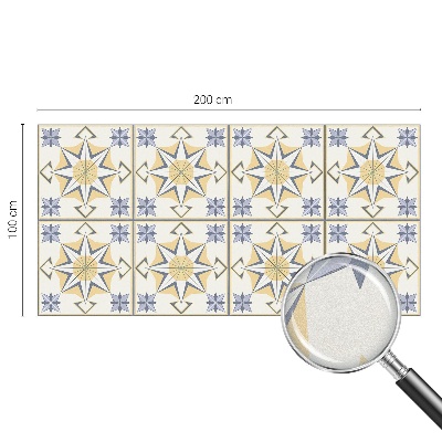 Pellicola per vetri effetto vetrata Stelle geometriche