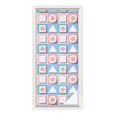 Pellicola per vetri effetto ghiaccio colorato Motivi geometrici